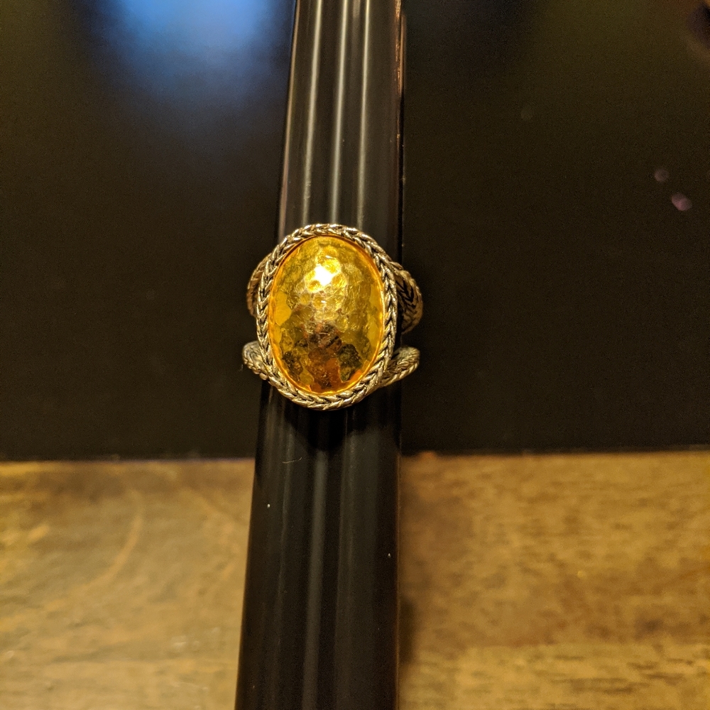Premier Design silver and gold ring